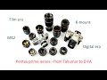 Pentax prime lenses -  a guide to great vintage and modern lenses, from Takumar to today's D FAs