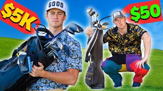 Pro Golfer W/ $50 Clubs VS Scratch Golfer W/ $5,000 Clubs