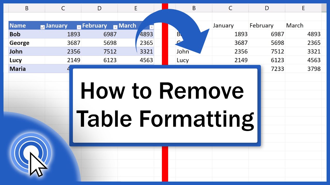 How Can I Remove Table Format In Excel Infoupdate Org