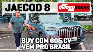 Jaecoo 8 is a GIANT hybrid SUV with 605 hp and is coming to Brazil