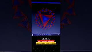 Crazy Dancing Animation using Python Turtle Graphics, Wait till end ❤️@VastCoding
