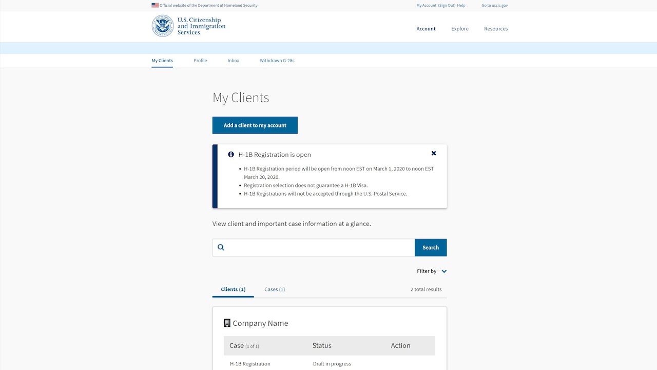 H-1B Electronic Registration Process: Attorneys And Representatives ...
