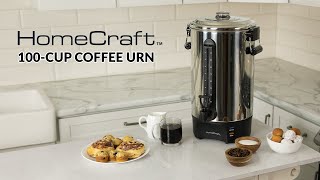 HCCU100SS | HomeCraft Stainless Steel 100-Cup Coffee Urn