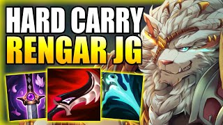 HOW TO PLAY RENGAR JUNGLE \u0026 HARD CARRY THE GAME! - Best Build/Runes S+ Guide - League of Legends