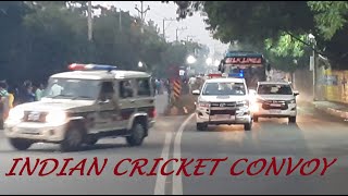 India, England Cricket Team convoy with full police security || Uppal stadium