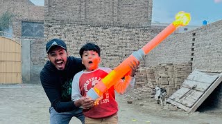 We made biggest patakha bomb gun for life time 😱 | experiment success full 😂 | Ali ny firing ki