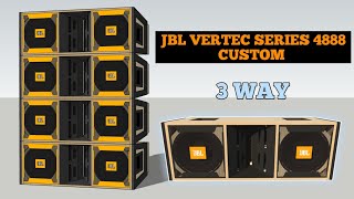 PLAN ||Skema line array JBL Vertec 4888 custom 3 way line array