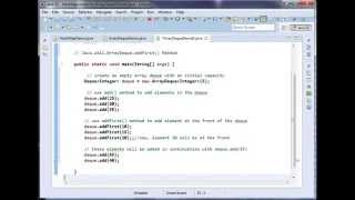 Java util ArrayDeque addFirst Method
