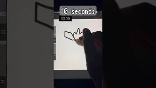 ブースターを10秒と1分で描いてみたかった Drawing Flareon in 10 second,1 minute #pokemon #shorts