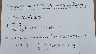 Joint probability density function-Properties