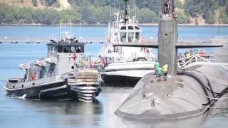 USS Kentucky Departs Naval Base Kitsap