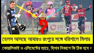 একি হেলস আবারও আসছেন রংপুরের হয়ে সঙ্গে বরিশালে মিলার, কোয়ালিফাই পবে হিসাব নিকাশে কি হবে দেখা ?