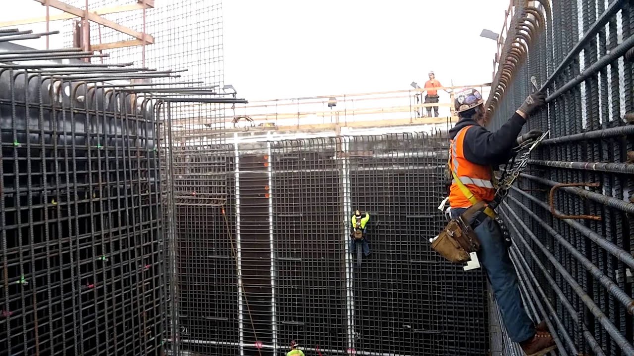 Setting Rebar Wall - YouTube