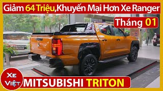 Xả kho xe bán tải Mitsubishi Triton tháng 01/2025.Giảm 64 triệu,rẻ hơn xe Ranger.[Xe Việt]