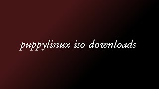 puppylinux iso download