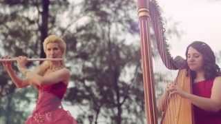 International Harpist and Flautist in India playing bollywood for events weddings