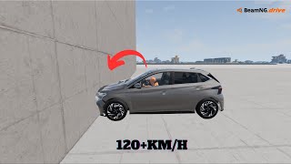 Hyundai I20 VS WALL 120 KM/H -BeamNG.Drive #beamngdrivecrashes #beamngdrive