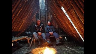 ПОСТРОИЛИ ШАЛАШ В ЛЕСУ (Часть 4). БУШКРАФТ