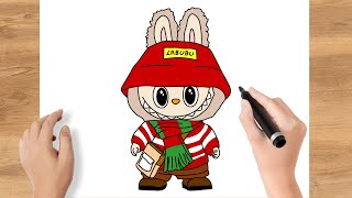 How to draw Christmas Labubu Easy