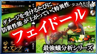 ザ・アンツ 重ねがけ防御！フェイドール・ニッタネリ を分析してみる。( ザアンツ The Ants underground kingdom )