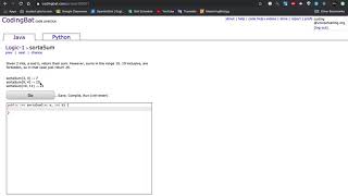 Logic-1 (Sorta Sum) Java Tutorial || Codingbat.com