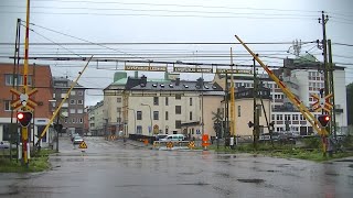 Spoorwegovergang Sundsvall (S) // Railroad crossing // Järnvägsövergång