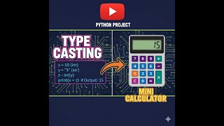 Python Full Course ❤️|Type Casting | Mini Calculator Project using Input() function |Lecture 6