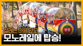 국대 최대 저수지인 예산 예당저수지 호숫가를 달려가는 모노레일 | 여행가자