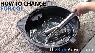 How to Change Your Fork Oil - Fork Oil Change for Right Side Up Damping Rod Forks