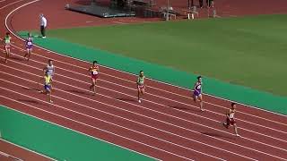 20221008博多の森カーニバル陸上 高校男子4x100mリレー予選第4組