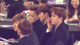 150122 28 EXO Baekhyun @ Seoul Music Awards 2015 서울가요대상 artists seat SHINee 샤이니 Taemin 태민 受賞 speech