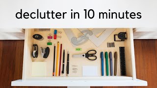 The 10 Minute Declutter | Decluttering and Organizing