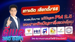 เกาะติดเลือกตั้ง ปี 66 ดีเบต 360 องศา แก้ไข PM 2.5 และปัญหาสิ่งแวดล้อม by สมาคมยานยนต์ไฟฟ้าไทย EVAT