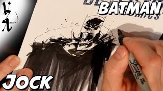 Jock drawing Batman in the rain