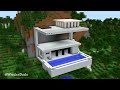 Minecraft NOOB vs PRO vs GOD MODERN MOUNTAIN HOUSE BUILD CHALLENGE in Minecraft  Animation