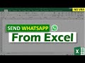 How To Send WhatsApp Message From Excel - NO VBA | How to Send Whatsapp message from Excel Sheet