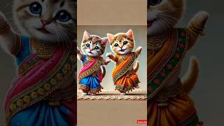 Cute Cats Dance In Saree #cat #cats #catdance