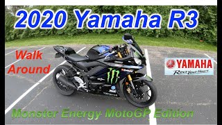 2020 Yamaha R3 Monster Energy MotoGP Edition Walk Around and Quick Ride