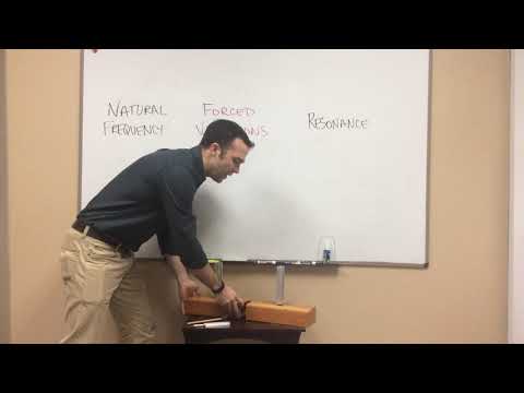 What occurs when an object vibrating at or near a resonant frequency?