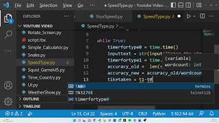 Power of Python: Check your typing speed | Typing Speed Test | Dipansh Video Time