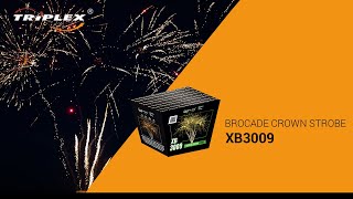 FAJERWERKI XB3009 25S 1.2'' BATERIA BROCADE CROWN STROBE F3 TRIPLEX FIREWORKS