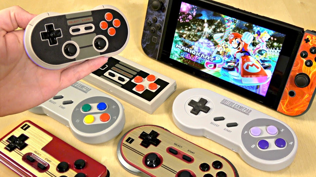 Nintendo Switch RETRO THEMED Wireless Controllers - YouTube