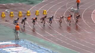 2012年高校総体熊本大会『男子100ｍ準決勝』1組