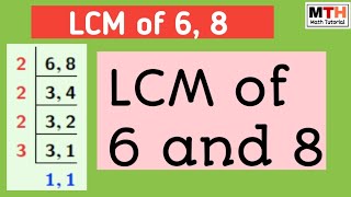 LCM of 6 and 8 || LCM 6, 8 || LCM(6, 8) || Find the lcm of 6 and 8