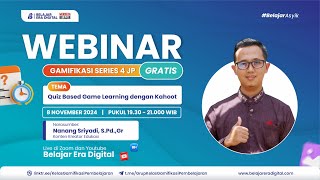 Webinar ! Quiz Based Game Learning dengan Kahoot