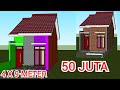 Desain Rumah minimalis 4x9 meter 2 kamar tidur