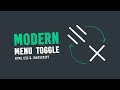 Modern Animated Menu Toggle Button using Html CSS & Javascript @OnlineTutorialsYT