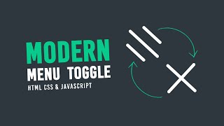 Modern Animated Menu Toggle Button using Html CSS & Javascript @OnlineTutorialsYT