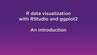 R data visualisation with ggplot2 – introduction