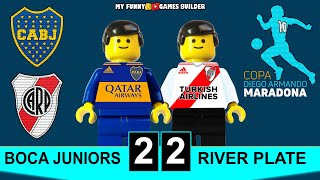 Boca Juniors 2x2 River Plate • Copa Diego Maradona • Superclásico • All Goals Lego Football